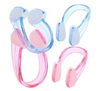HONITANO 4Pcs Silicone Nose Clips for Swimming Adults Nose Plugs Ergonomic Non Slip Design Lightweight Compact Blue and Pink