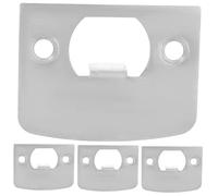 HONITANO 4pcs Stainless Steel Door Knob Plates Rounded Strike Plate Door Reinforcement Covers Easy Install for Deadbolt Latch Frame Protection