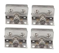 HONITANO 4pcs Stainless Steel Glass Door Clip Hinges for Cabinets and Display Cases Smooth Operation Glass Gate Pivot Replacement for Shower Rooms and Wine Cabinets