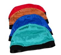 HONITANO 4pcs Stretch Dome Cap Wig Dome Cap for Hair Styling and Sleep Multi-color Set Including Burgundy Royal Blue Sky Blue Khaki