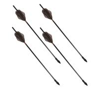 HONITANO 4pcs Traditional Throwing Pot Arrows with Plume Wooden Toss Arrows for Outdoor Family Festivals Cultural Events Historical Game