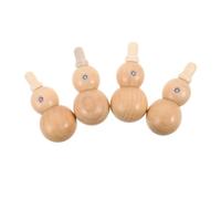 HONITANO 4pcs Traditional Wooden Kazoo Instrument, Handmade Wood Whistle for Playing, Beginner Friendly Wind Instrument for Music Creation