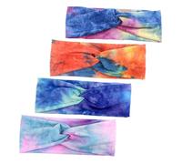 HONITANO 4pcs Wide Sweat Headbands for Women, Soft Polyester Sports Headbands Comfortable for Yoga and A Variety of Activities, Trendy and Fashionable Athletic Hairbands