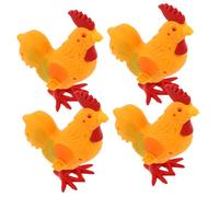 HONITANO 4pcs Wind Up Chicken for Small Clockwork Animal with Smooth Edges Compact Portable Jumping Farm Animals Preschool Party Favors and Classroom Rewards