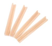 HONITANO 4Pcs Wooden Domino Racks English Letter Display Bases Cards Holders for Games for Educational Crafts Fun Activities