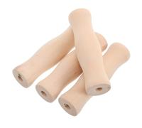 HONITANO 4pcs Wooden Handle Kitchen Utensil Accessories with Hole Design for Grilling and Camping Sturdy Wood Parts Easy to Clean Portable Outdoor Cooking Tools for Bbq and Picnic