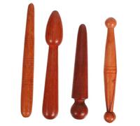 HONITANO 4pcs Wooden Massage Tool Set for Traditional Chinese Medicine Handheld Reflexology Sticks with Foot Pressure Point Massager Stick for Targeted Meridian Therapy and Fatigue Relief