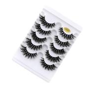 HONITANO 5 Pairs Colored False Eyelashes for Women Natural Thick Wispy Eye Lashes Party Makeup Extensions Lightweight Charming Decor