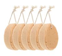 HONITANO 5 Pcs Honeycomb Bath Sponge Biodegradable Artificial Seaweed Exfoliating Shower Sponge with Hanging Rope for Adults Gentle Skin Massage and Cleansing