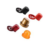 HONITANO 5 Sets Dice Box Anti-cheating Dice Cup with Cover and 5 Dices Abs Material Black Red Orange Golden for Bar Play with Your Friends Ktv Funny Game