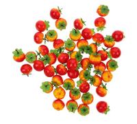 HONITANO 50 Pieces Artificial Tomatoes Models for Pretend Play Kitchen , Realistic Simulation Fruit Props, Educational Cognitive Teaching Supplies