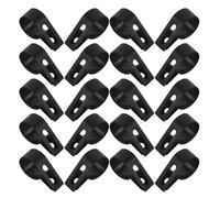HONITANO 500Pcs Black R-Type Plastic Cable Clips Cord Wire Fasteners 3/4 Inch Cable Organizer Clamps for Electrical Wire Management and Tube Fixing