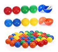 HONITANO 50pcs Colored Lottery Balls Raffle Drawing Props for Parties Events Games Reusable Plastic Openable Design for Filling with Candies Notes