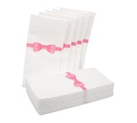 HONITANO 50pcs Disposable Pocket Napkins Bow Print Table Napkins for Restaurant Hotel Family Gatherings Foldable Hand Towels for Dining Table Protection and Elegant Party Decoration