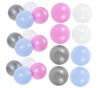 HONITANO 50Pcs Food Grade Colorful Ocean Balls Round Pit Balls for Playhouses Pools Tents Lightweight Easy to Use Educational in White Pearl Purple Lake Blue Silver