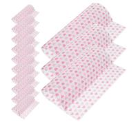 HONITANO 50pcs Heart-Print Greaseproof Wax Paper Sheets for Nougat Candy Wrapping, Burger and Sandwich Food Packaging, Baking Paper for Handmade Soap and Baked Goods