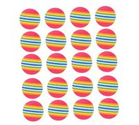 HONITANO 50pcs Indoor Golf Practice Balls Rainbow EVA Elastic Training Playing Balls Safe for Beginners Gift