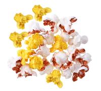 HONITANO 50Pcs Miniature Popcorn Model DIY Faux Popcorn Prop Resin Craft Decorations for Phone Case and Home Art Projects Two Color Mixed