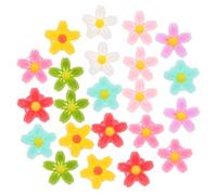 HONITANO 50pcs Tiny Five-petal Flower Resin Accessories Daisy Flower Flat Back for Nail Art Embellishments Jewelry Making Crafts for Women Girls Random Color