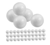 HONITANO 50pcs White Polystyrene Foam Balls Smooth Crafting Supplies for DIY Projects School Activities Weddings Christmas Decor and Home Decorations