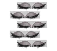 HONITANO 5pairs Lazy Eye Shadow Eyelash Decals Pre-cut Makeup Stickers for False Lashes No-mess Eye Makeup Tool for Travel Use