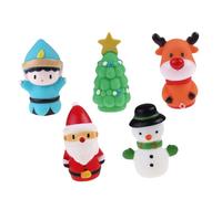 HONITANO 5pcs Cartoon Animal Finger Puppets for S Educational Vinyl Material Christmas Model for Interactive Storytelling and Bonding