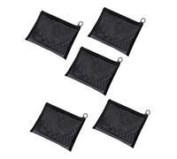 HONITANO 5pcs Drawstring Mesh Toiletry Bag Makeup Bag Compartments Travel Makeup Case Cosmetic Organizer