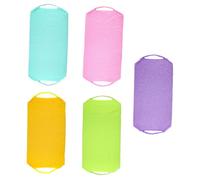 HONITANO 5Pcs Exfoliating Back Scrubber with Drawstring Long Strap Body Washer for Shower Deep Cleansing Back Scrub Belt for Smooth Skin Multi-Color Bathing Cloth for Men and Women