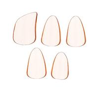 HONITANO 5pcs Guzheng Nail Tips, Medium Size Orange Artificial Long Finger Picks for Guzheng Playing