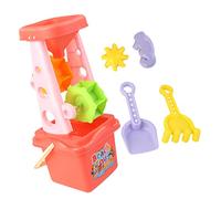 HONITANO 5pcs Interactive Parent Beach Sand with Hourglass Sand Rake and Bucket Mixed Colors for Creative Outdoor Play