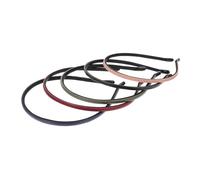 HONITANO 5PCS Leather Covered Headbands for Skinny Solid Color Hair Hoops Lightweight and Comfortable Hair Accessories Portable and Design