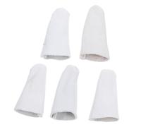 HONITANO 5Pcs Leather Finger Sleeves Heat Insulation Finger Guards for Jewelry Making Protective Sheepskin Covers Prevent Injury and Scalds with Thick Design