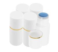 HONITANO 5pcs Liquid Refillable Container with Built Nonwoven Sponge Head Soft Applicator Bottles for Cosmetic Essential Oils Lotion Portable Even Liquid Distribution for Precise