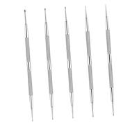 HONITANO 5pcs Nail Dotting Pen Brush Stainless Steel Dual-ended Rhinestone Picker Tool for Dotting Painting and Diy Nail Art at Home