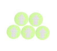 HONITANO 5Pcs PVC Arrow Direction Markers Reflective Fluorescent Signs for Outdoor Camping Stairway Guidance High Visibility Adhesive Markers