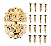 HONITANO 5pcs Retro Wooden Cabinet Buckle Alloy Box Hasp Locks for Gift Boxes Suitcases and Cabinets Vintage Style Decorative Hardware