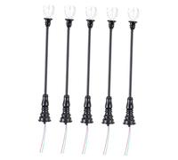 HONITANO 5pcs Scale White Light Miniature Street Lights for Dollhouse Landscape Decor Garden Path Ornament
