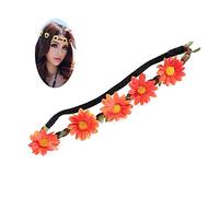 HONITANO 5pcs Sunflower Wreath Hawaiian Hair Accessories Tropical Flower Garland Headband for Party