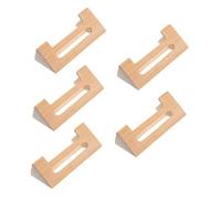 HONITANO 5pcs Three-stringed Instrument Bridge Handmade Aged Bamboo Hollow Design Replacement Bridge for Sanxian Musical Accessory Folk Instrument Upgrade Traditional Chinese Music