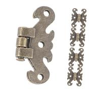 HONITANO 5pcs Vintage Zinc Alloy Cabinet Door Hinges for Furniture Heavy Duty Smooth Operation Box and Wardrobe DIY Woodworking Project Rust-Resistant Decorative Hardware