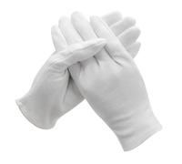 HONITANO 6 Pair White Cotton Protective Gloves Lightweight Work Gloves for Industrial Labor Gardening Salon Use One Fits