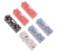 HONITANO 6 Pcs Embroidered Brocade Lipstick Boxes Lipstick Organizers Vintage Style Pattern Storage Packaging