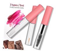 HONITANO 6 Pcs Refillable Mascara Tubes with Wands Portable Empty Eyeliner and Lip Gloss Containers for Travel Daily Use Makeup Artists DIY Cosmetic Supplies
