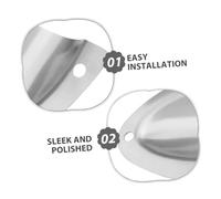 HONITANO 6 Pcs Stainless Steel Cable Vent Covers Clam Shell Boat Deck Ventilation Plates Durable Corrosion Resistant Vent Grilles for Yacht and Vessel Airflow Optimization
