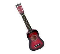 HONITANO 6 String Acoustic Guitar Red Musical Instrument for Boys and Beginner Friendly Educational Enhances Coordination and Realistic Sound for Young Musicians