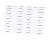 HONITANO 6d Waterproof Eyebrow Stickers 10 Pairs Hair-like Simulation Artificial Eyebrow Patches Curved Shape for Women