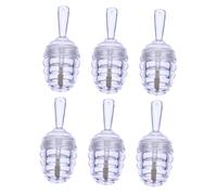 HONITANO 6pcs 8ml Mini Beehive Lip Gloss Tubes Refillable Lip Honey Empty Containers for Diy Cosmetic Balm Travel Kit