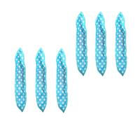 HONITANO 6pcs Blue Polka Dot Hair Curling Strap DIY Hairdressing Tools Soft Sponge Rollers for Women Sleep Hair Rollers Night Styling Curlers