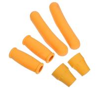 HONITANO 6pcs Cane Handle Cover Underarm Crutch Pad Replacement Padding with Soft Foam and Rubber Material Sturdy Comfort Reduces Pressure Orange for Crutch Users Mobility Aid