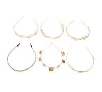 HONITANO 6pcs Elegant Leaf Headband Set Faux Hairbands for Women Roman Goddess Inspired Bridal for Weddings and Festivals
